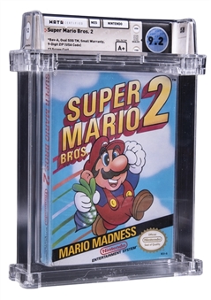 1988 NES Nintendo (USA) "Super Mario Bros. II" Rev-A Oval SOQ (Late Production)  Sealed Game - WATA 9.2/A+